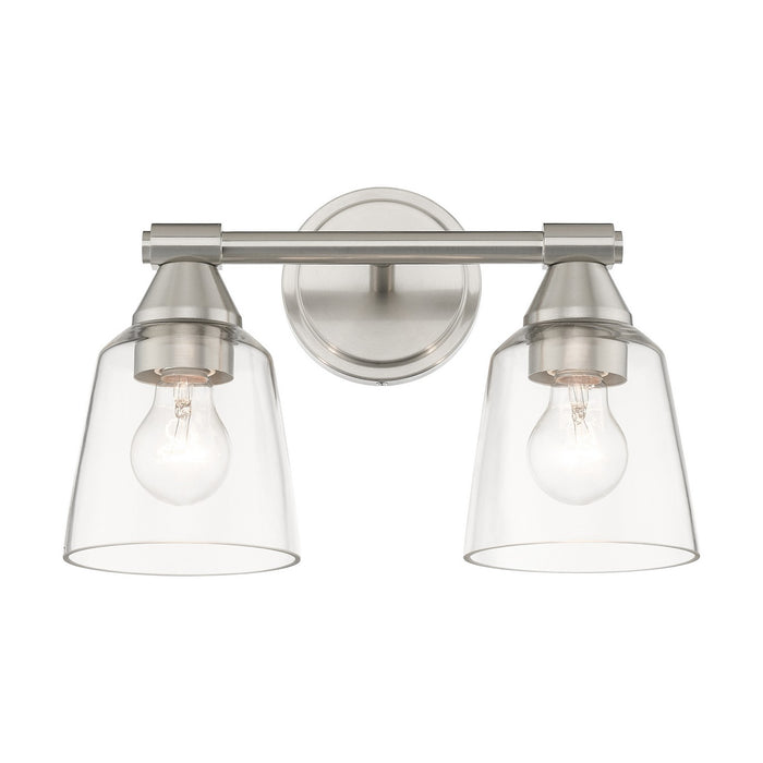 Livex Lighting 16782-91 Two Light Vanity Sconce, Brushed Nickel