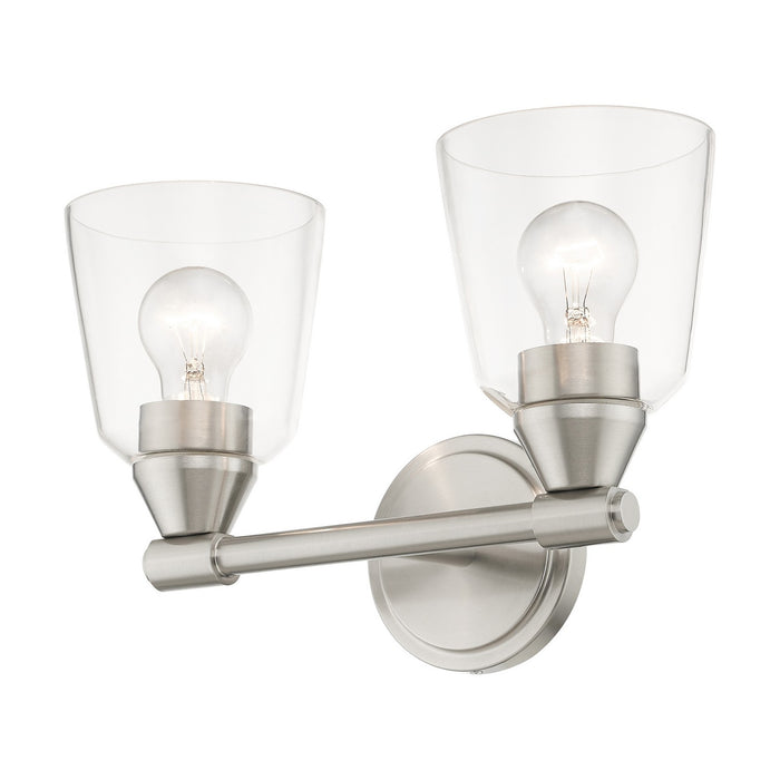 Livex Lighting 16782-91 Two Light Vanity Sconce, Brushed Nickel