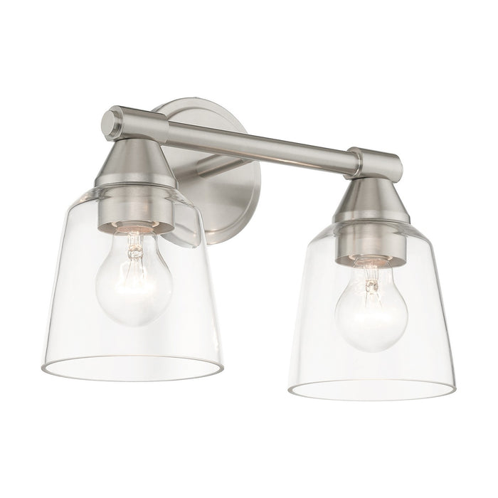 Livex Lighting 16782-91 Two Light Vanity Sconce, Brushed Nickel