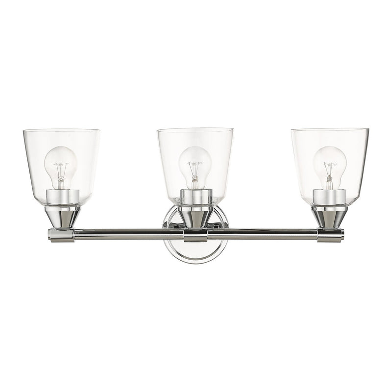 Livex Lighting 16783-05 Three Light Vanity Sconce, Polished Chrome