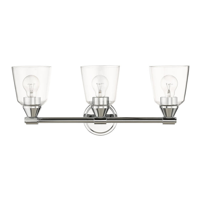 Livex Lighting 16783-05 Three Light Vanity Sconce, Polished Chrome