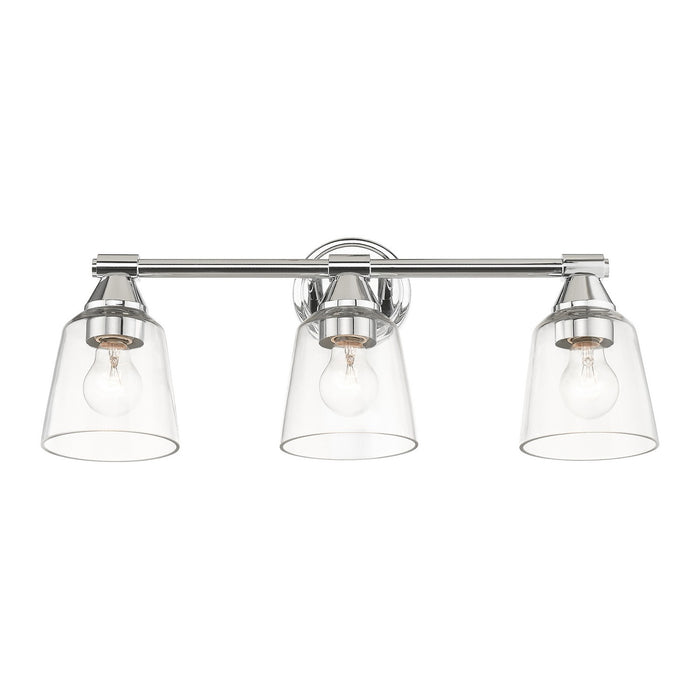 Livex Lighting 16783-05 Three Light Vanity Sconce, Polished Chrome