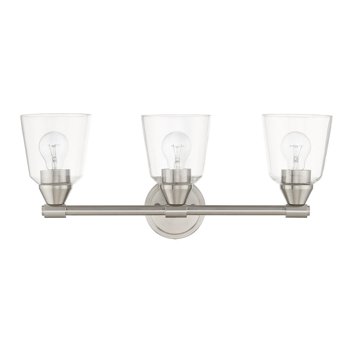 Livex Lighting 16783-91 Three Light Vanity Sconce, Brushed Nickel