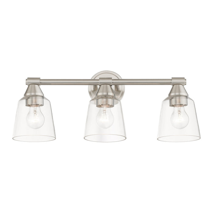 Livex Lighting 16783-91 Three Light Vanity Sconce, Brushed Nickel