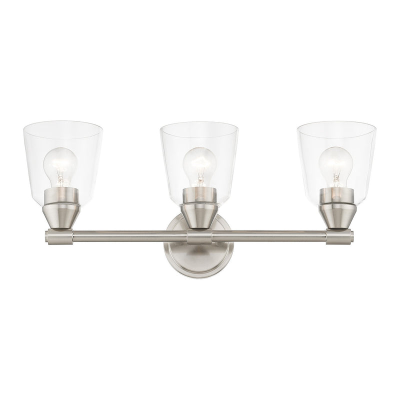 Livex Lighting 16783-91 Three Light Vanity Sconce, Brushed Nickel