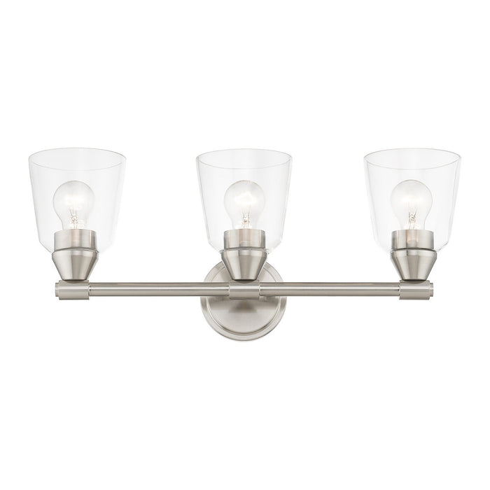 Livex Lighting 16783-91 Three Light Vanity Sconce, Brushed Nickel