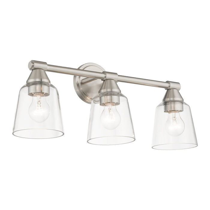 Livex Lighting 16783-91 Three Light Vanity Sconce, Brushed Nickel