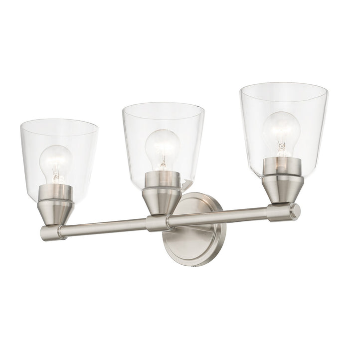 Livex Lighting 16783-91 Three Light Vanity Sconce, Brushed Nickel