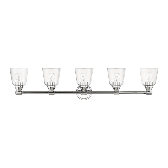 Livex Lighting 16785-05 Five Light Vanity Sconce, Polished Chrome