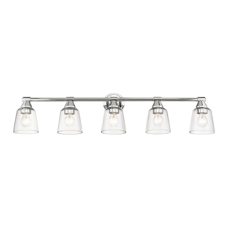 Livex Lighting 16785-05 Five Light Vanity Sconce, Polished Chrome