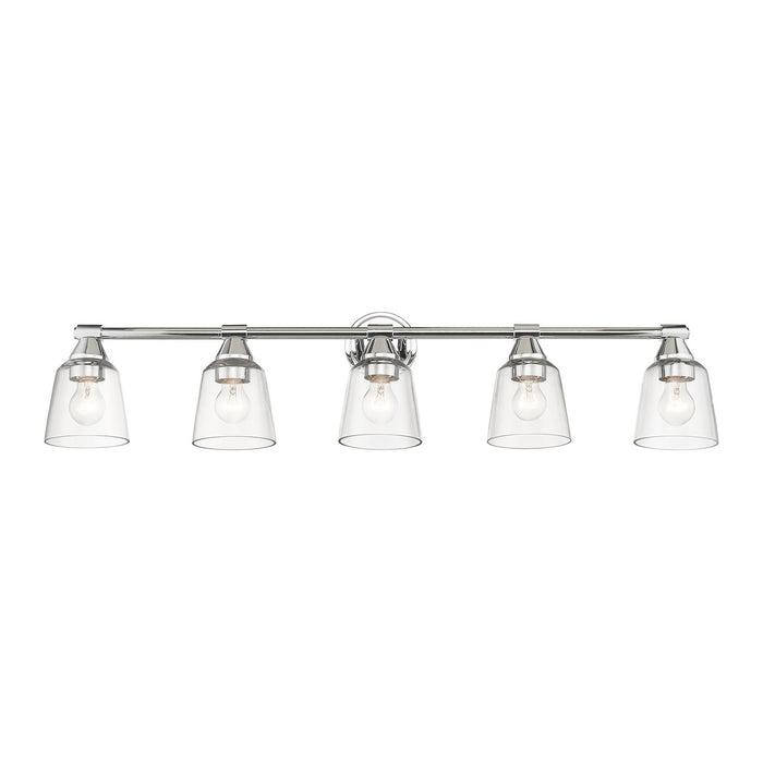 Livex Lighting 16785-05 Five Light Vanity Sconce, Polished Chrome