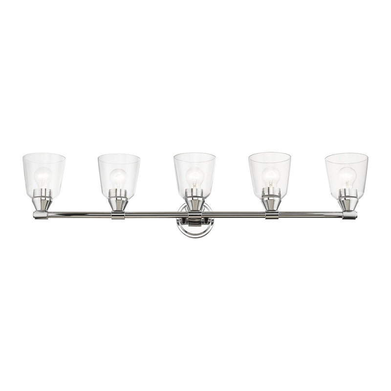 Livex Lighting 16785-05 Five Light Vanity Sconce, Polished Chrome