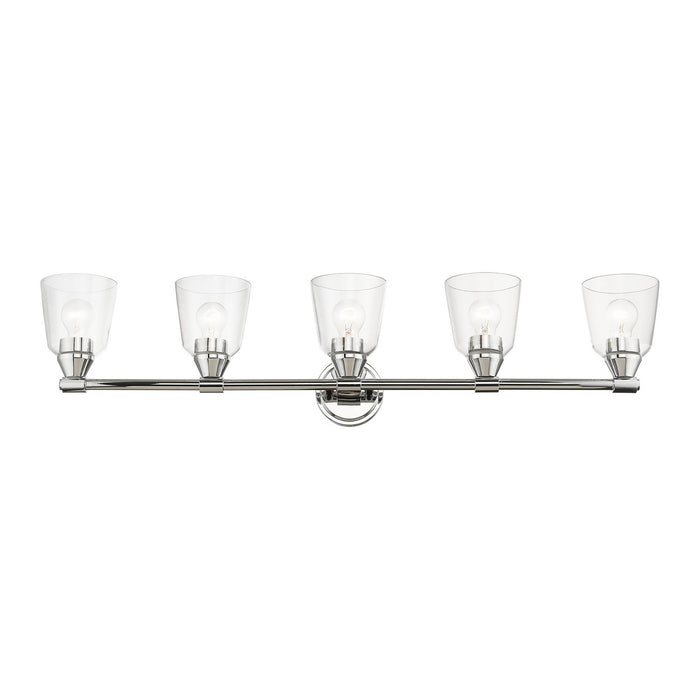 Livex Lighting 16785-05 Five Light Vanity Sconce, Polished Chrome