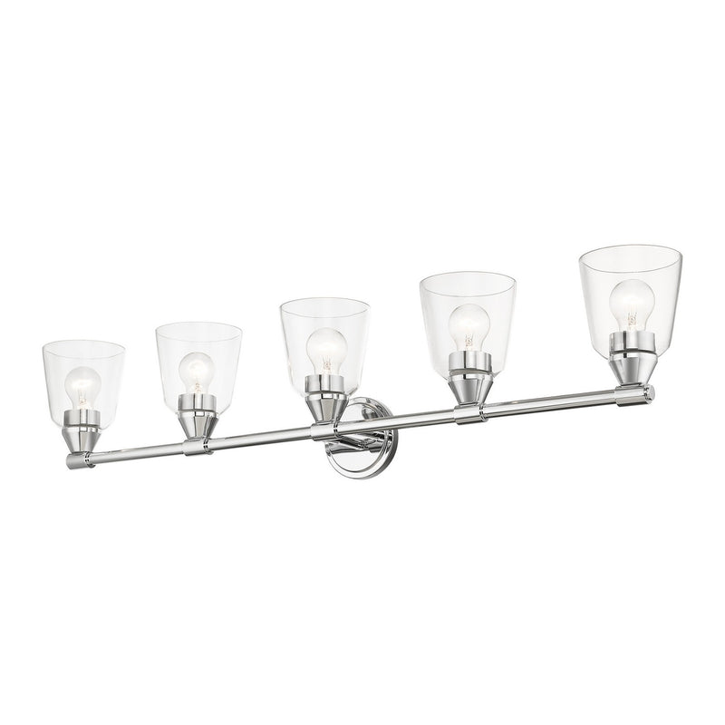 Livex Lighting 16785-05 Five Light Vanity Sconce, Polished Chrome