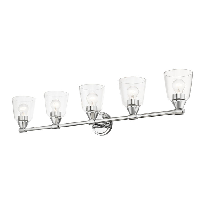 Livex Lighting 16785-05 Five Light Vanity Sconce, Polished Chrome
