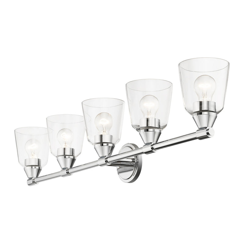 Livex Lighting 16785-05 Five Light Vanity Sconce, Polished Chrome