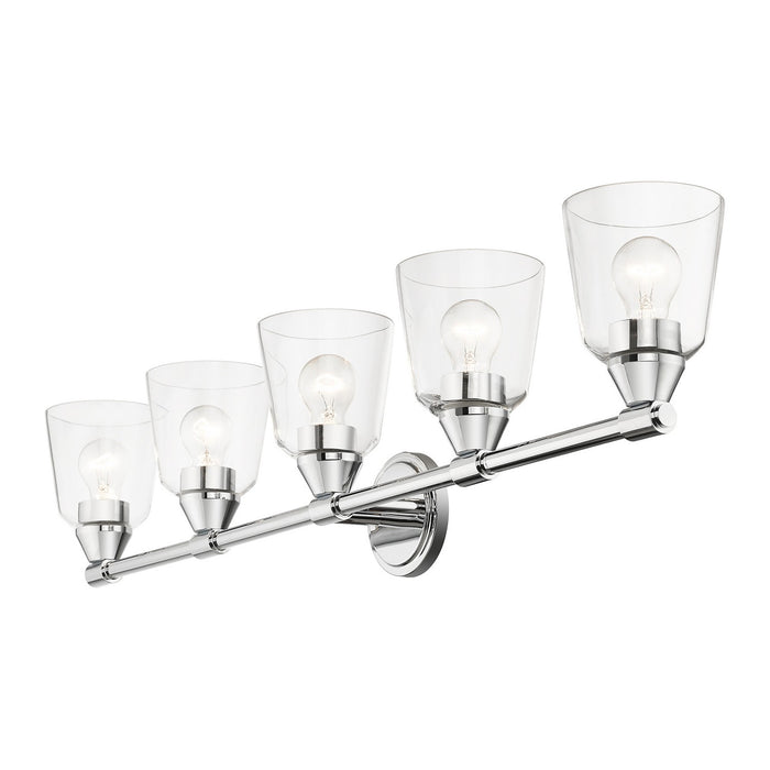 Livex Lighting 16785-05 Five Light Vanity Sconce, Polished Chrome