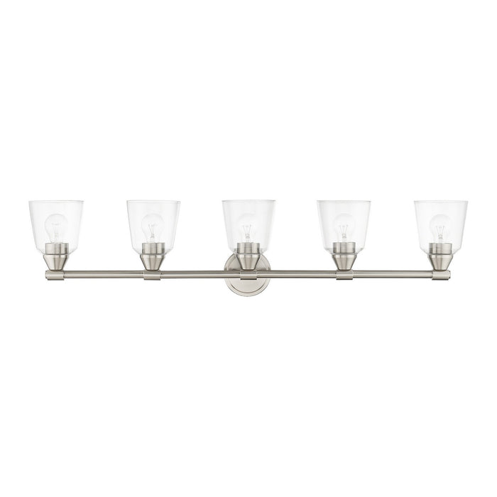 Livex Lighting 16785-91 Five Light Vanity Sconce, Brushed Nickel