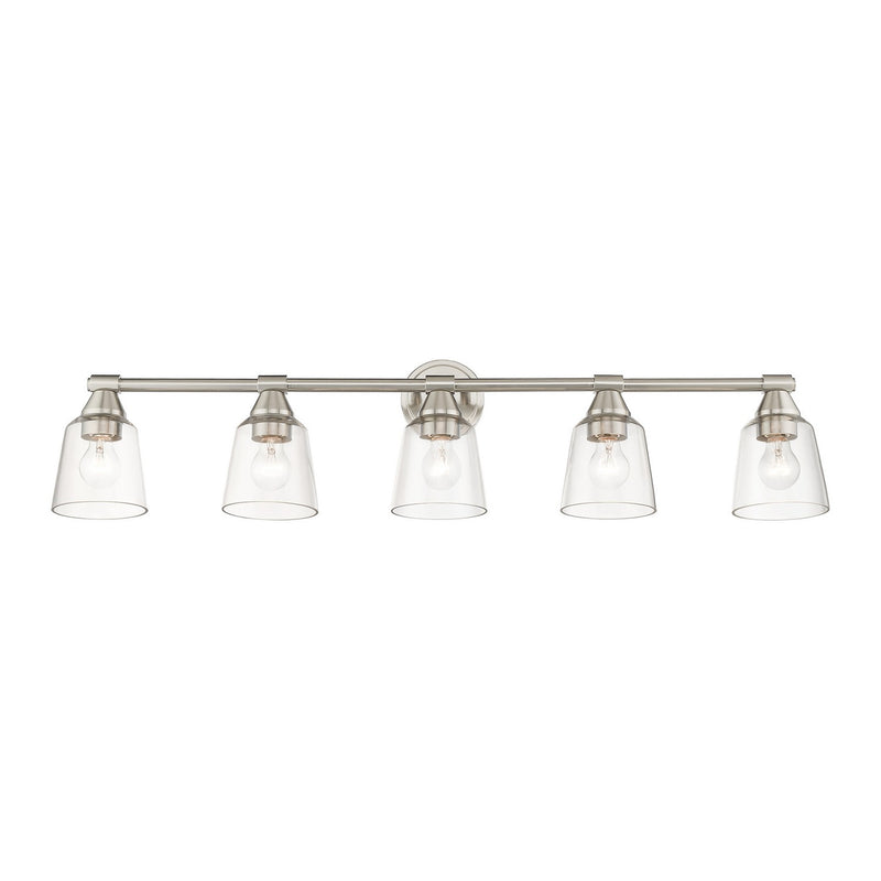 Livex Lighting 16785-91 Five Light Vanity Sconce, Brushed Nickel