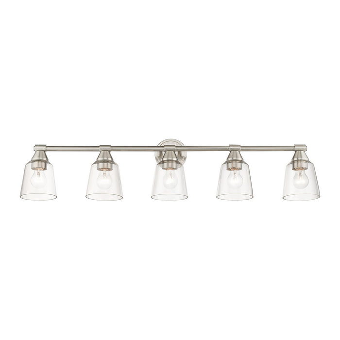 Livex Lighting 16785-91 Five Light Vanity Sconce, Brushed Nickel