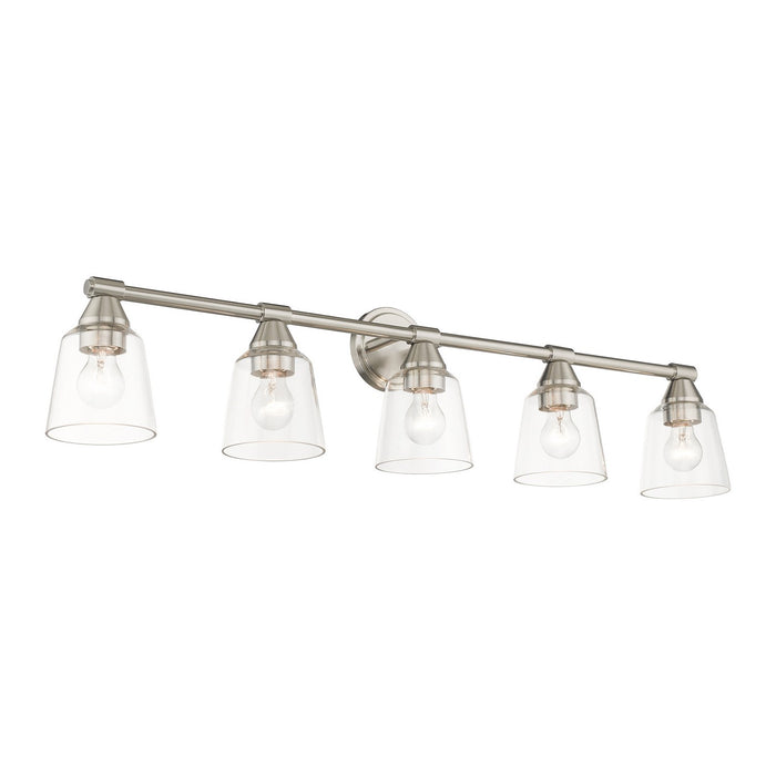 Livex Lighting 16785-91 Five Light Vanity Sconce, Brushed Nickel