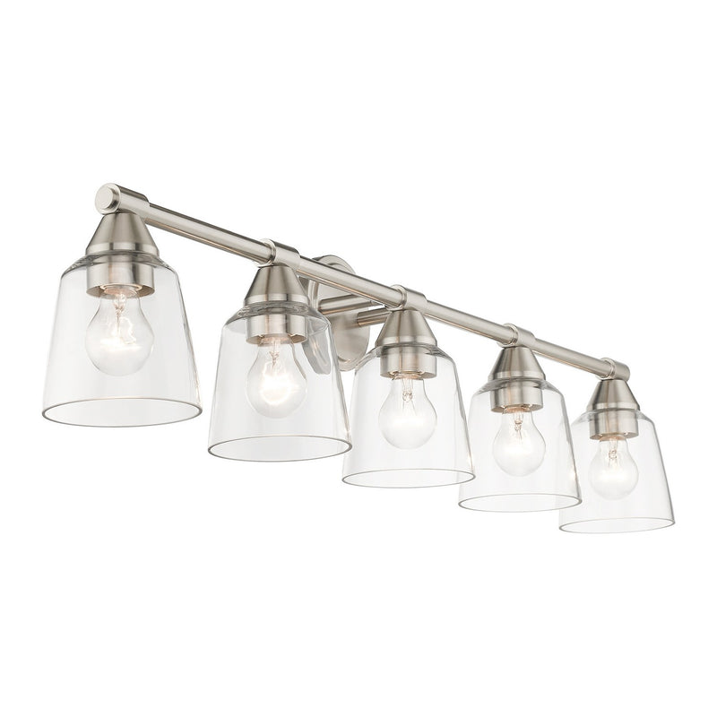 Livex Lighting 16785-91 Five Light Vanity Sconce, Brushed Nickel