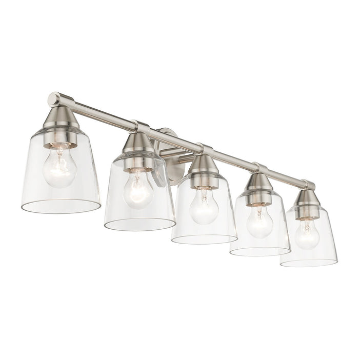 Livex Lighting 16785-91 Five Light Vanity Sconce, Brushed Nickel