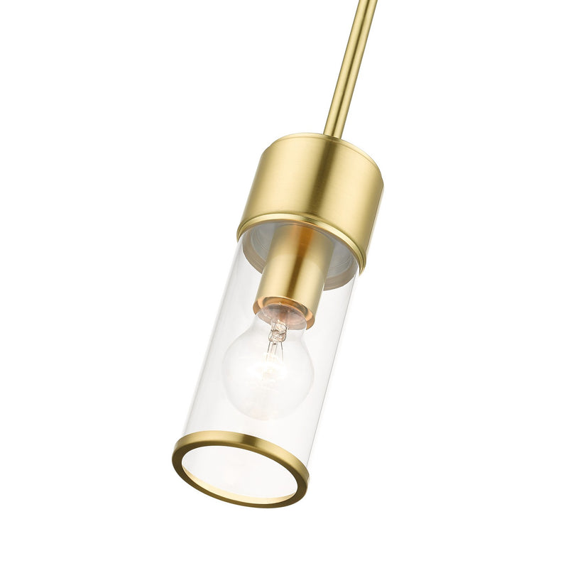 Livex Lighting 17140-12 One Light Mini Pendant, Satin Brass