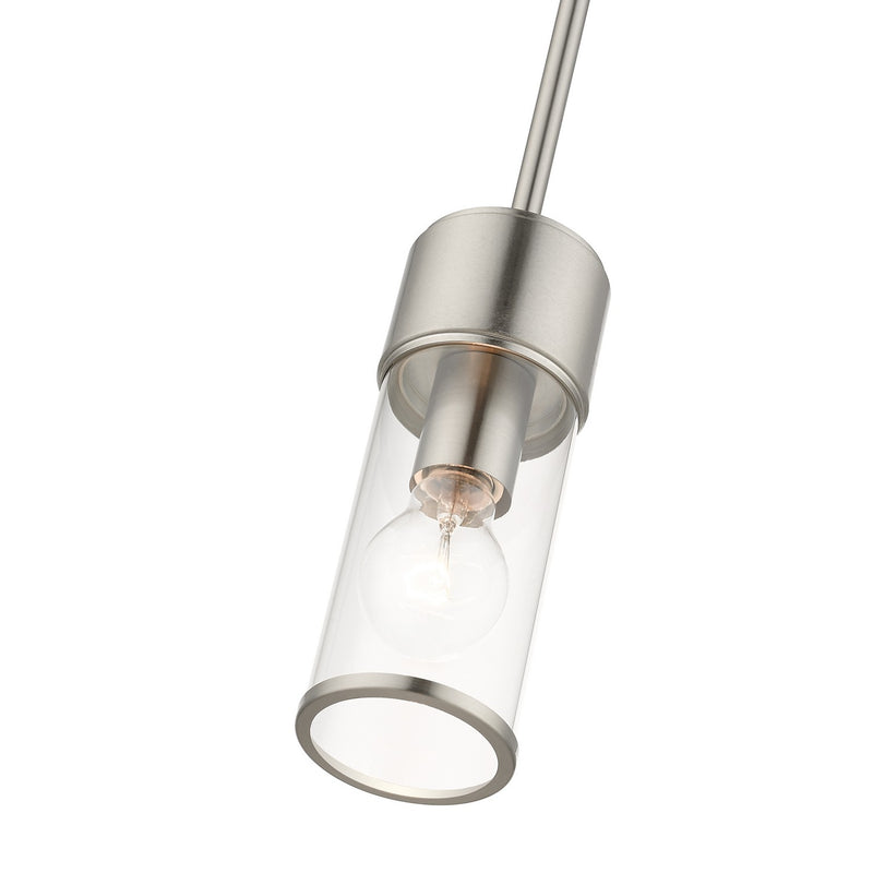 Livex Lighting 17140-91 One Light Mini Pendant, Brushed Nickel