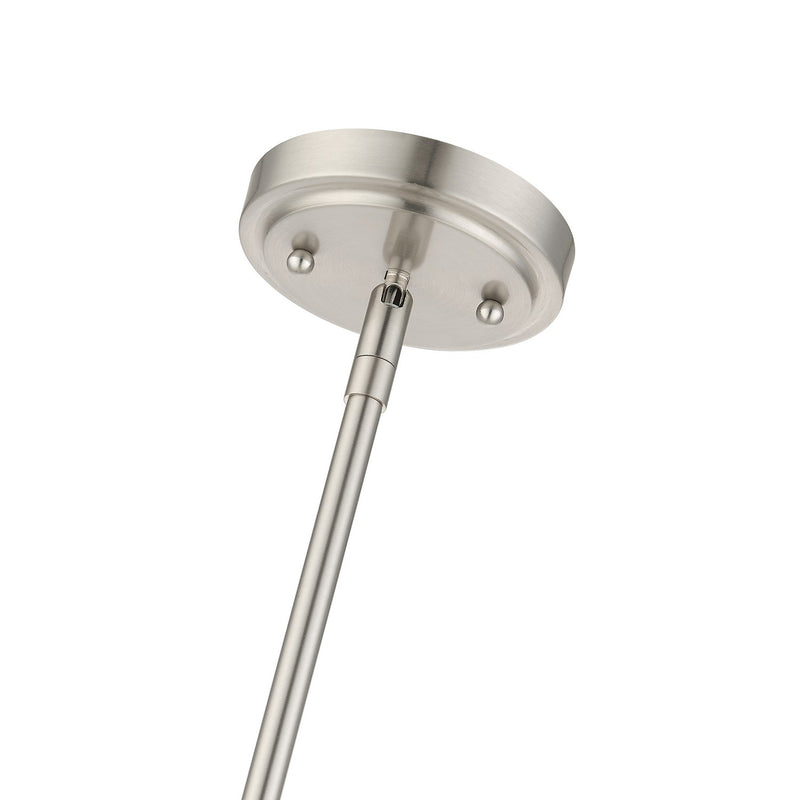 Livex Lighting 17140-91 One Light Mini Pendant, Brushed Nickel