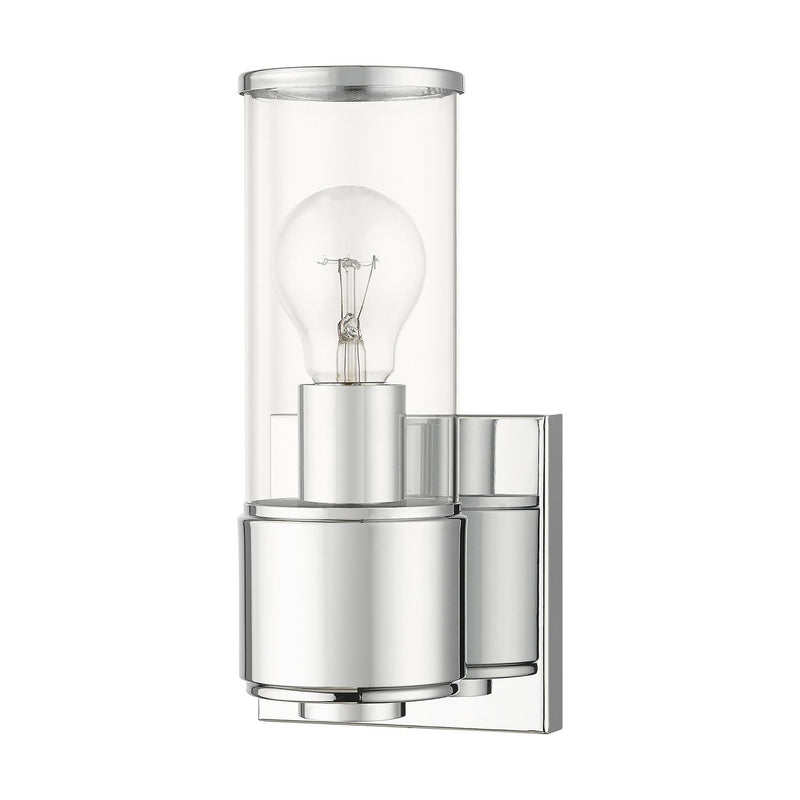 Livex Lighting 17141-05 One Light Wall Sconce, Polished Chrome