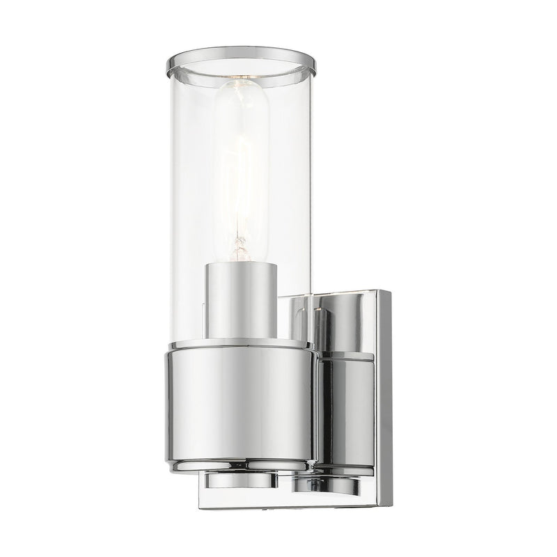 Livex Lighting 17141-05 One Light Wall Sconce, Polished Chrome
