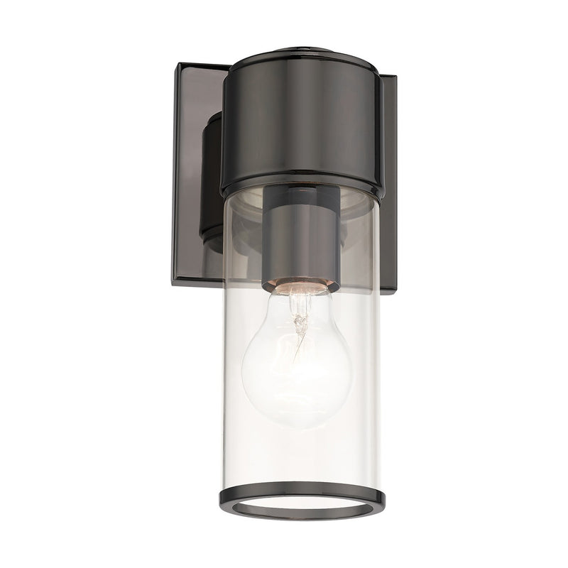 Livex Lighting 17141-46 One Light Wall Sconce, Black Chrome