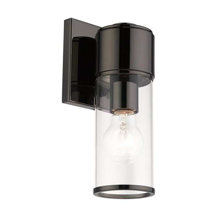Livex Lighting 17141-46 One Light Wall Sconce, Black Chrome