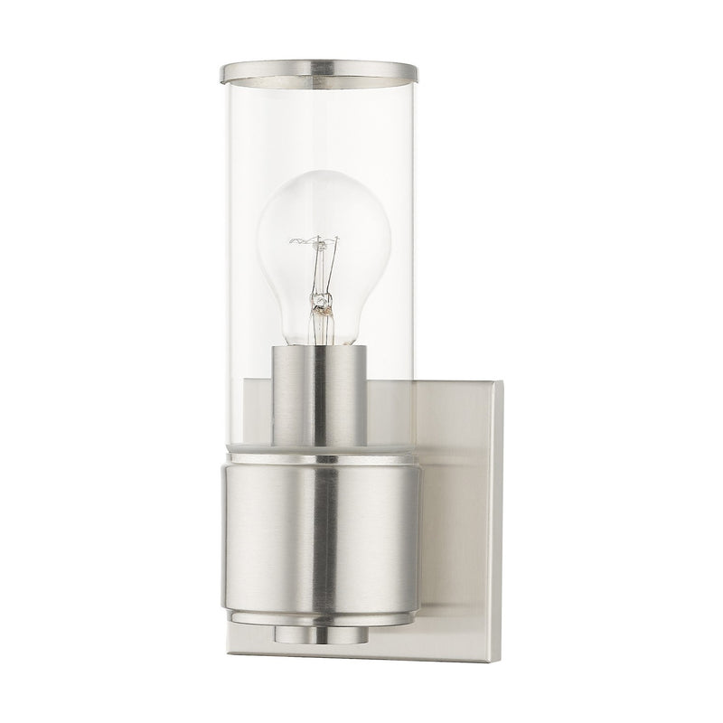 Livex Lighting 17141-91 One Light Wall Sconce, Brushed Nickel