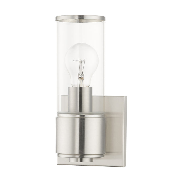 Livex Lighting 17141-91 One Light Wall Sconce, Brushed Nickel