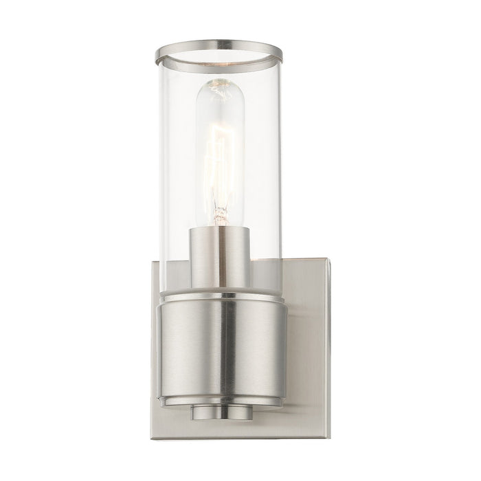 Livex Lighting 17141-91 One Light Wall Sconce, Brushed Nickel