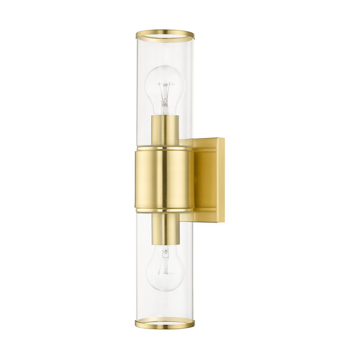 Livex Lighting 17142-12 Two Light Vanity Sconce, Satin Brass