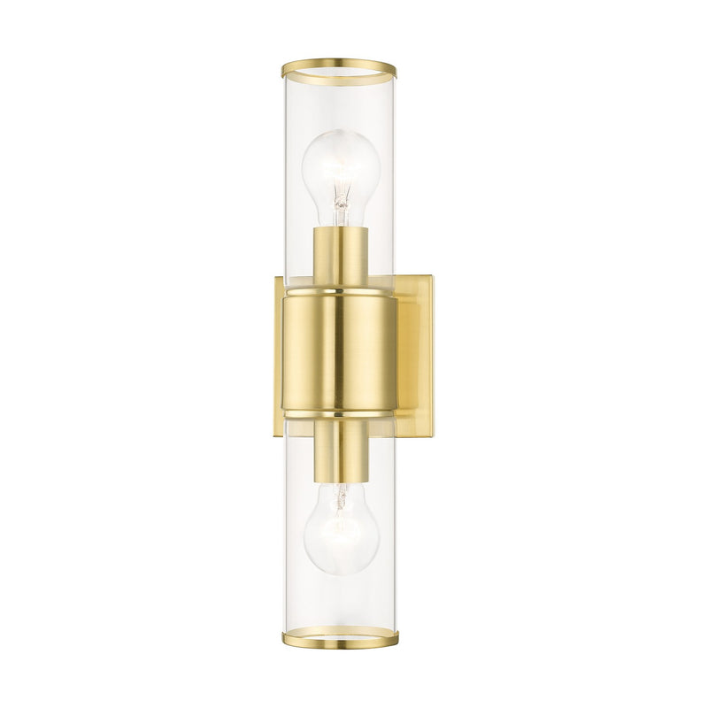 Livex Lighting 17142-12 Two Light Vanity Sconce, Satin Brass