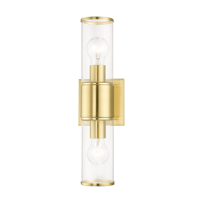 Livex Lighting 17142-12 Two Light Vanity Sconce, Satin Brass