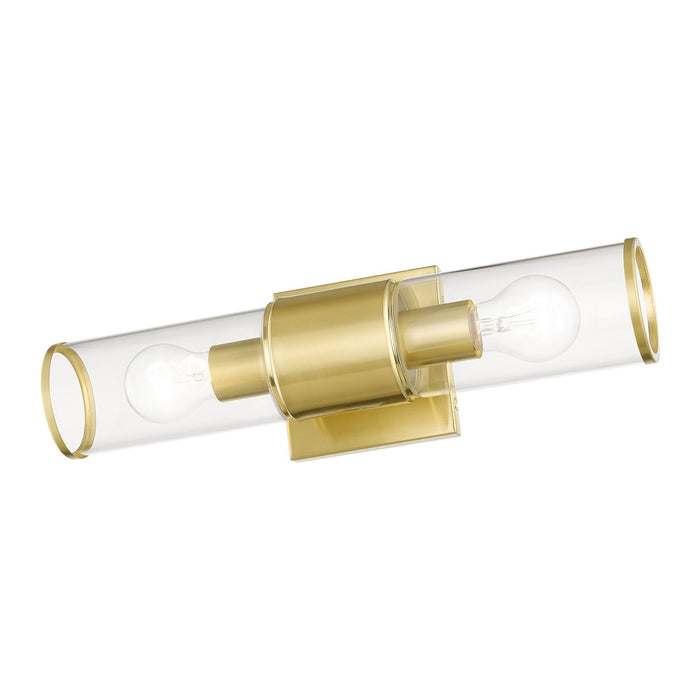 Livex Lighting 17142-12 Two Light Vanity Sconce, Satin Brass