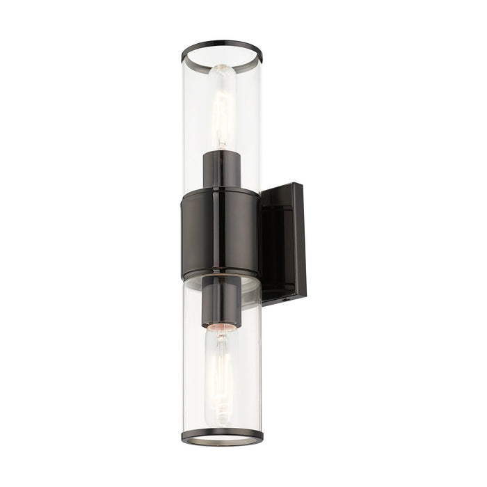 Livex Lighting 17142-46 Two Light Vanity Sconce, Black Chrome