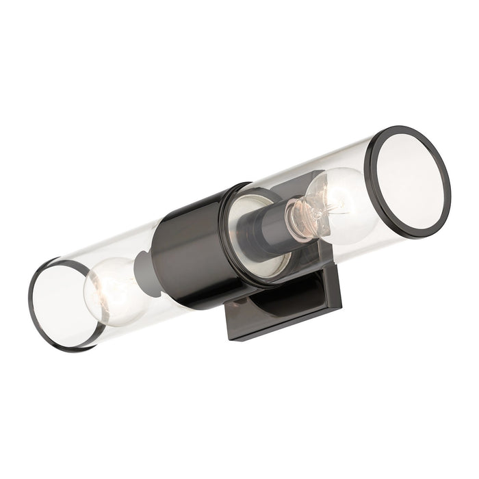 Livex Lighting 17142-46 Two Light Vanity Sconce, Black Chrome