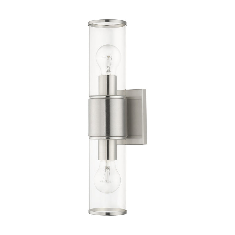 Livex Lighting 17142-91 Two Light Vanity Sconce, Brushed Nickel