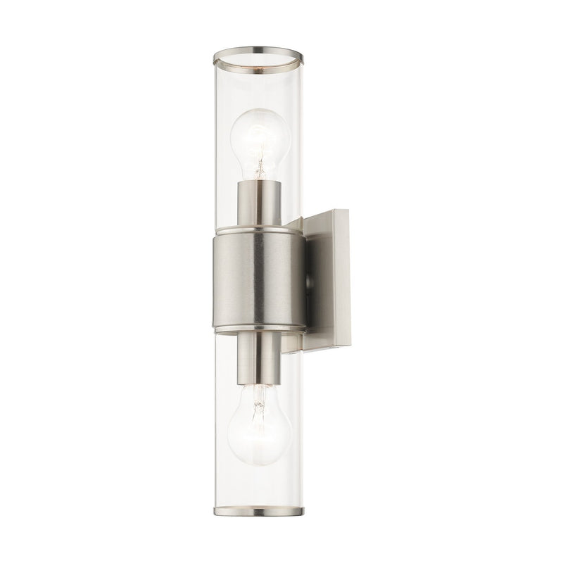 Livex Lighting 17142-91 Two Light Vanity Sconce, Brushed Nickel