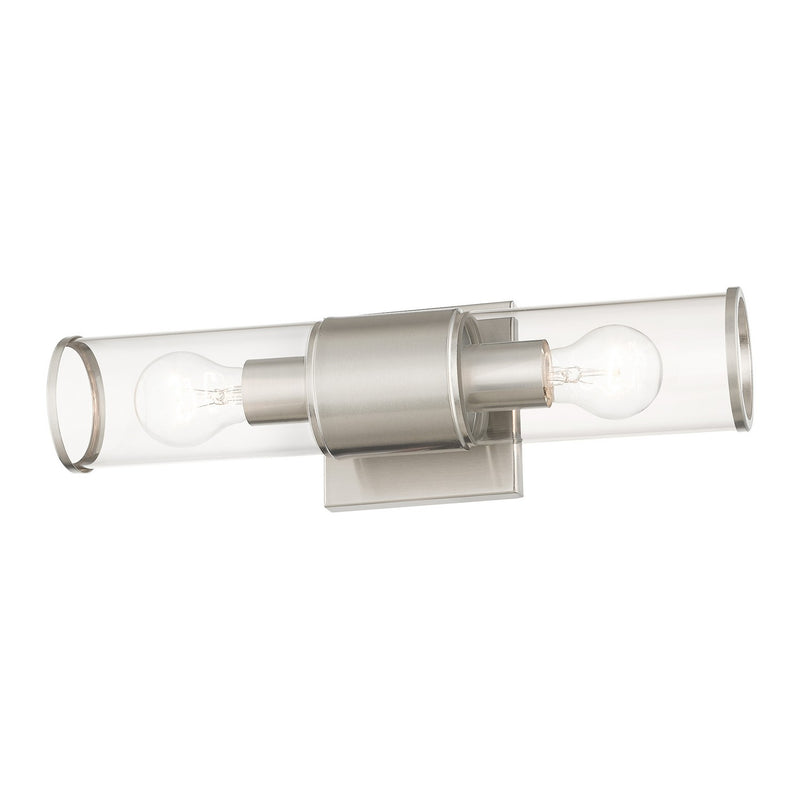 Livex Lighting 17142-91 Two Light Vanity Sconce, Brushed Nickel