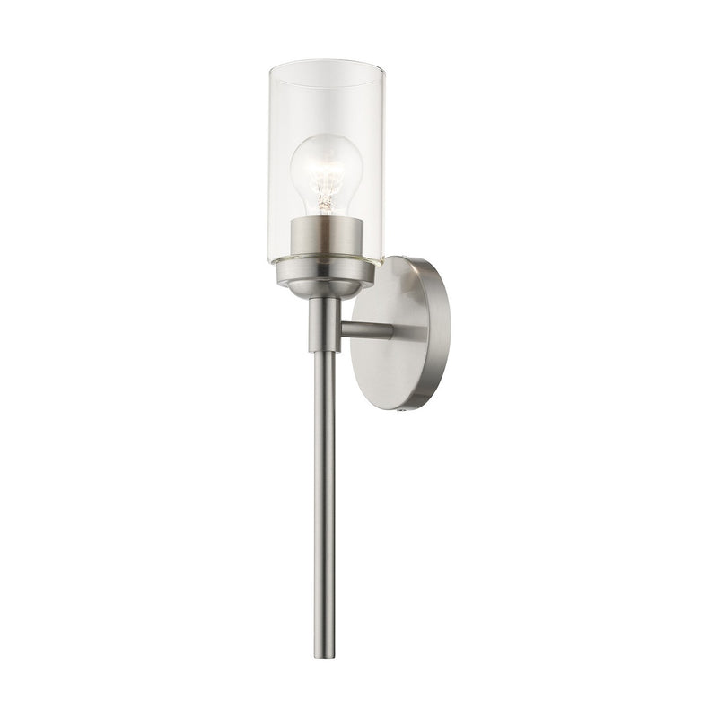 Livex Lighting 18081-91 One Light Wall Sconce, Brushed Nickel