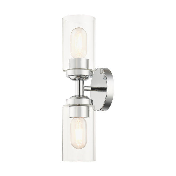 Livex Lighting 18082-05 Two Light Vanity Sconce, Polished Chrome
