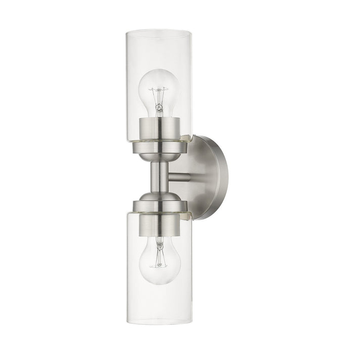 Livex Lighting 18082-91 Two Light Vanity Sconce, Brushed Nickel