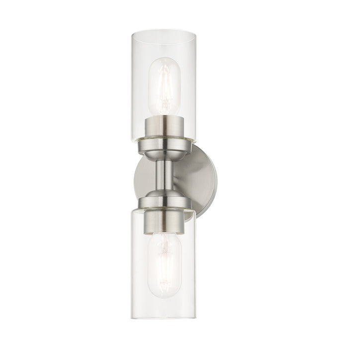 Livex Lighting 18082-91 Two Light Vanity Sconce, Brushed Nickel
